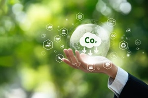 net zero carbon emission for carbon credit, carbon footprint concept to development sustainable environment