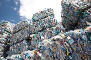 plastic packed for recycling
