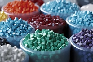 recycled crushed plastic granules turned into new reused material