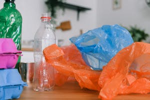 Empty Plastic Bottles and Bags