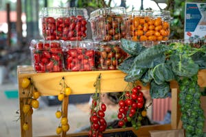 Tomatoes in Plastic Boxes
