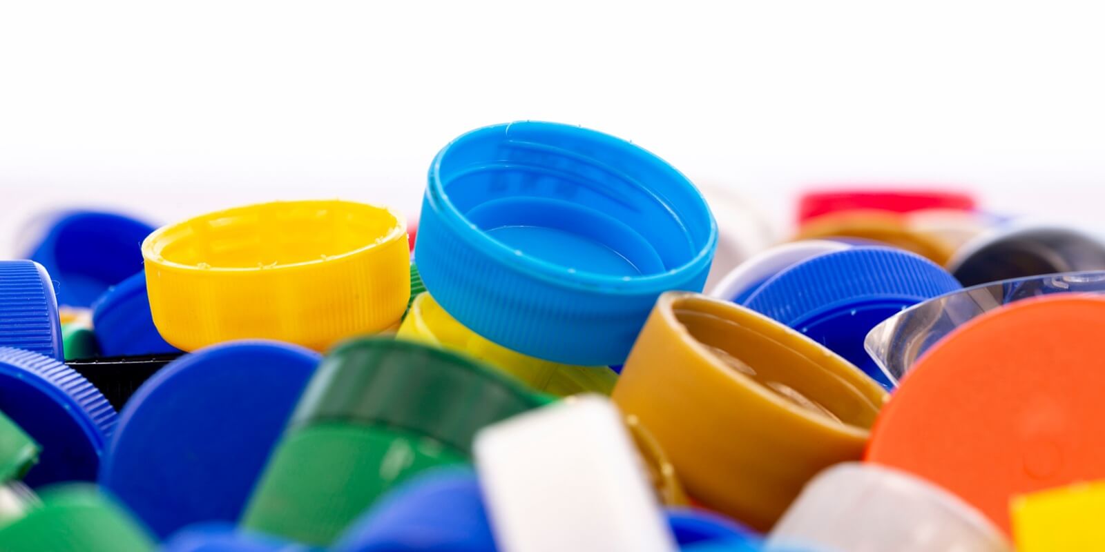 colorful plastic bottle caps