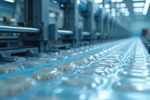 food packaging in plastic trays