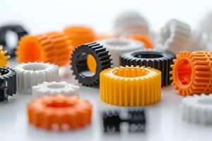 diverse plastic construction parts with precision engineering for gears connectors and structures