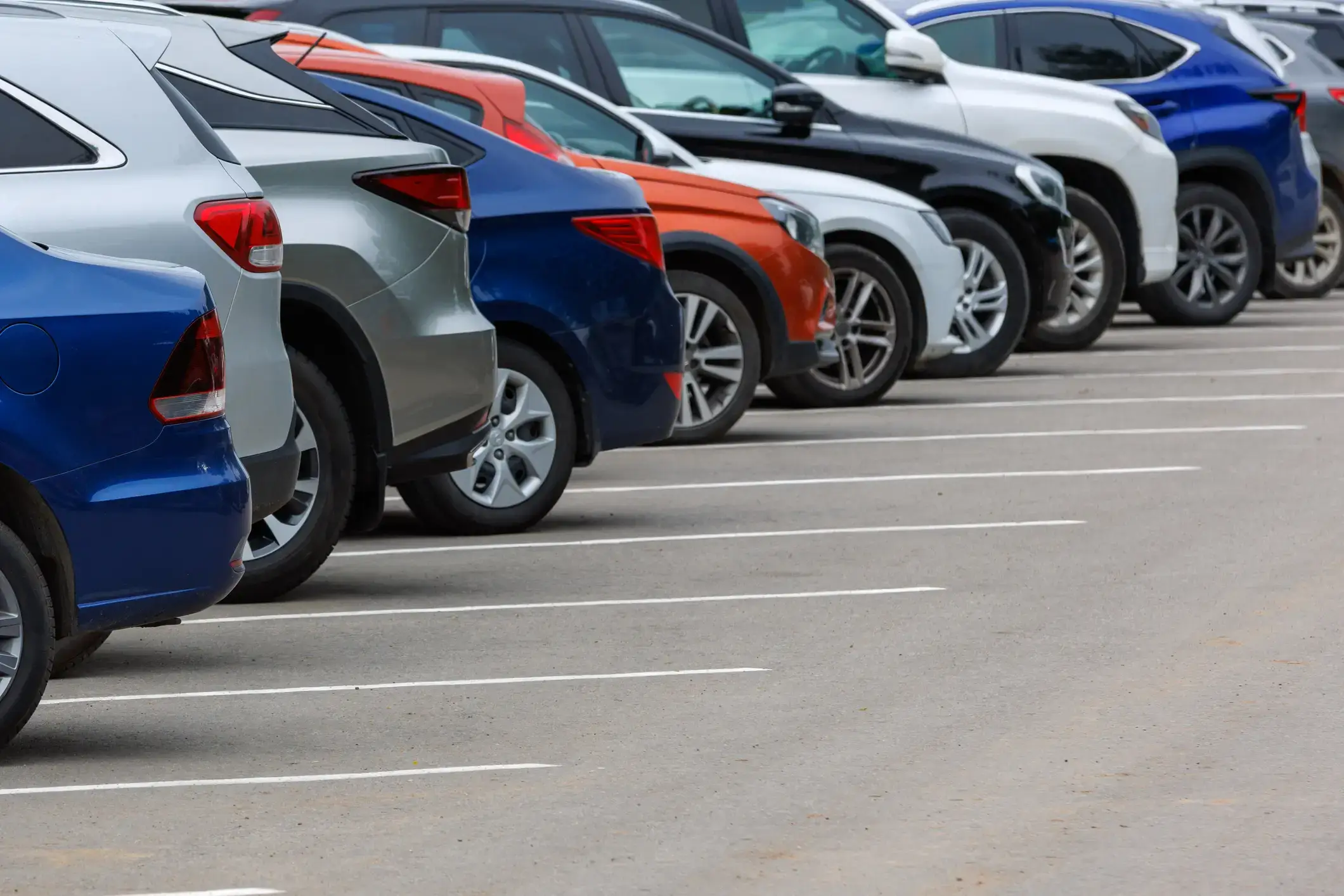 Cars in a parking lot 