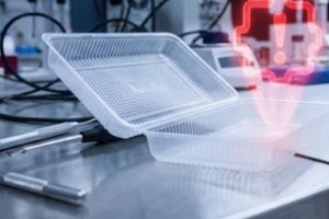 laboratory bench sterile plastic tray chip supply squeeze alert error sensor equipment science room