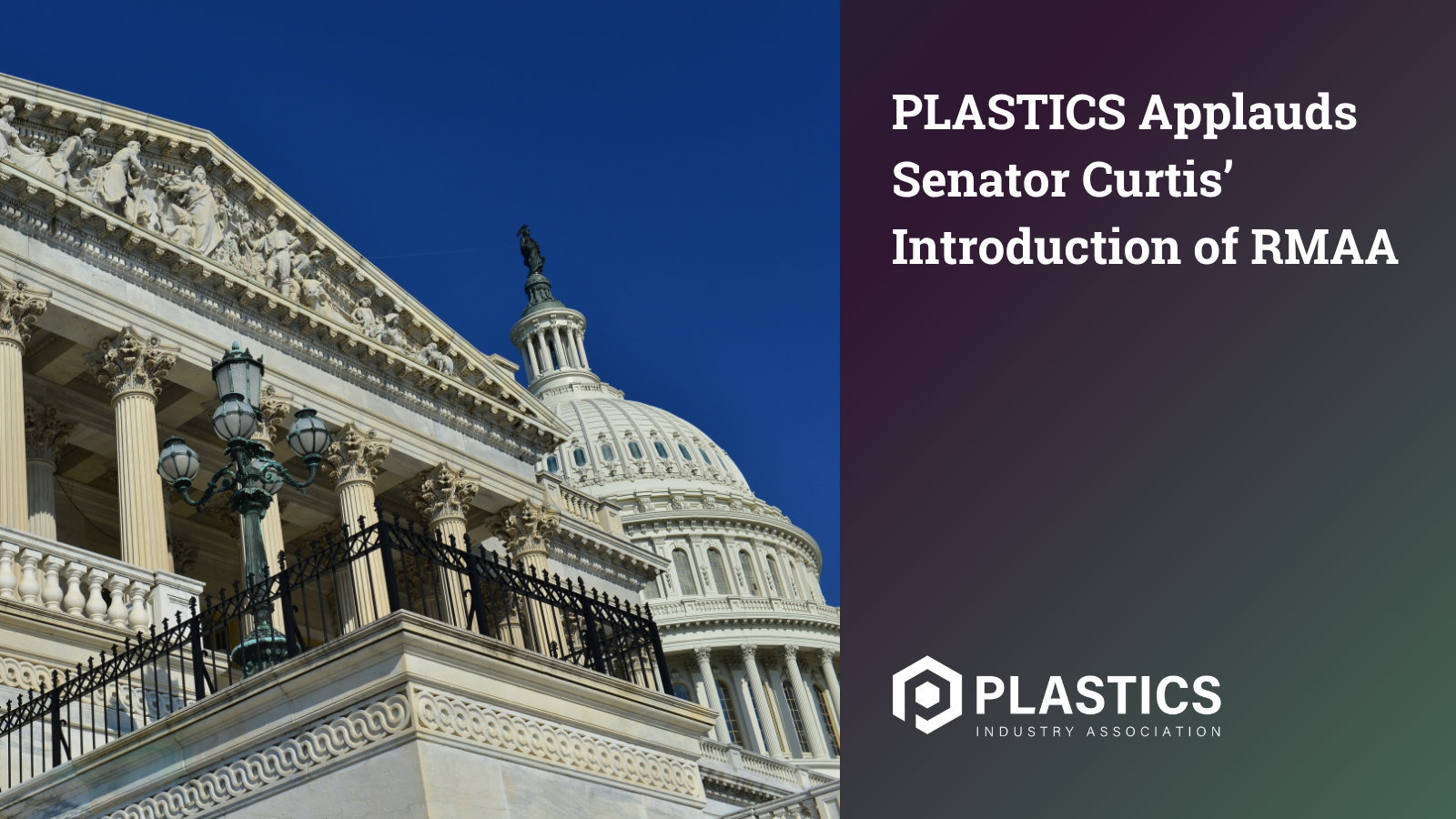 PLASTICS Applauds Senator Curtis’ Introduction of RMAA